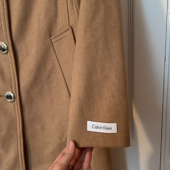 Calvin Klein Classic Single Breasted Wool Coat - Picture 4 of 9